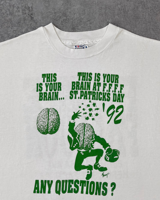 Vintage 1992 St. Patrick’s Day Graphic Tee – Made in USA – Single Stitch