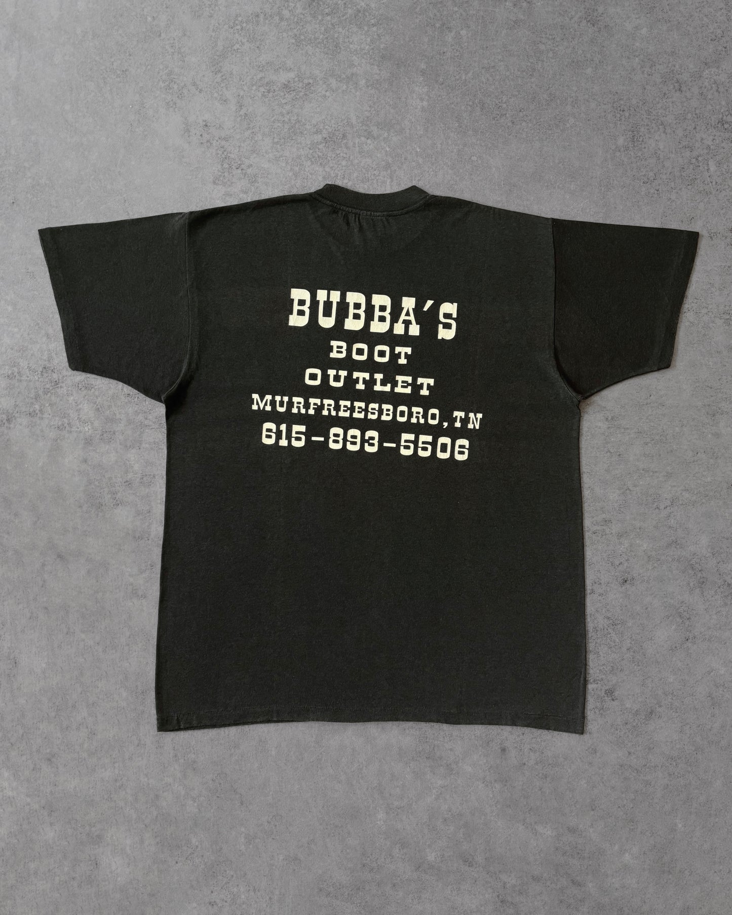 Vintage 1988 “Bad to the Bone” Cowboy T-Shirt – Trinity Products – Halftone Rodeo Print
