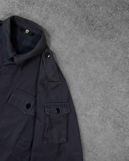 Vintage 1983 BZS West German Civil Defence Field Jacket – Grey Blue Military Workwear