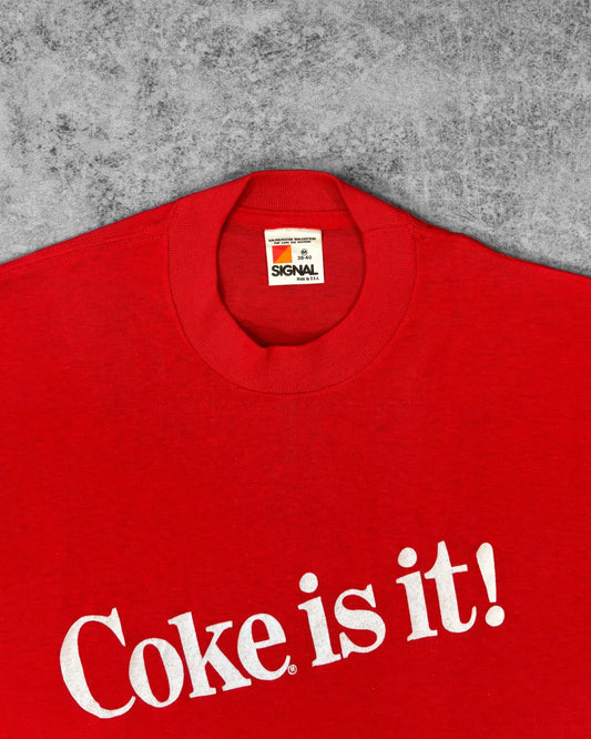 Vintage 1980s Coca-Cola “Coke Is It!” Red Graphic T-Shirt - Made in USA – Signal