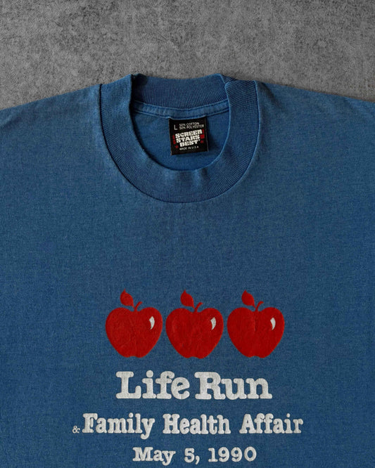 Vintage 1990 Life Run & Family Health Affair Long Sleeve T-Shirt – Screen Stars Best – Made in USA
