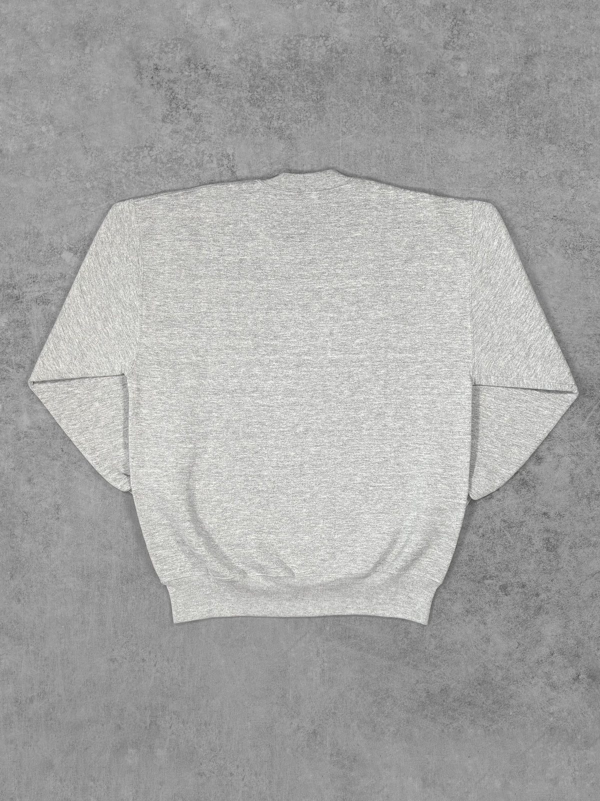Vintage 1990s Russell Athletic Grey Blank Crewneck – V-Stitch Fleece Sweatshirt