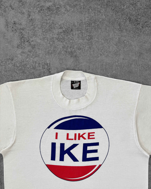 Vintage 1980s “I Like Ike” Eisenhower Electoral T-Shirt – Made in USA – Single Stitch