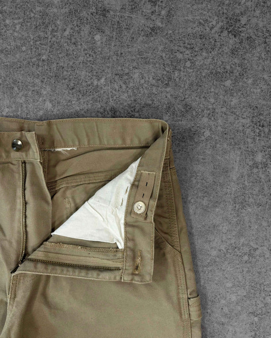 Carhartt Beige Duck Canvas Carpenter Pants β Modern Workwear Utility Trousers