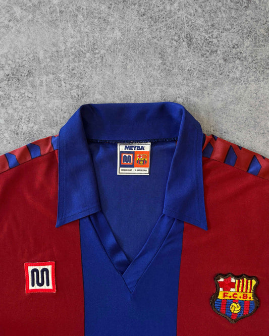 Vintage FC Barcelona Meyba Home Shirt 1980s – Original Barça Jersey – Blaugrana