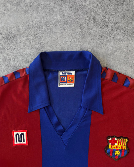 Vintage FC Barcelona Meyba Home Shirt 1980s – Original Barça Jersey – Blaugrana