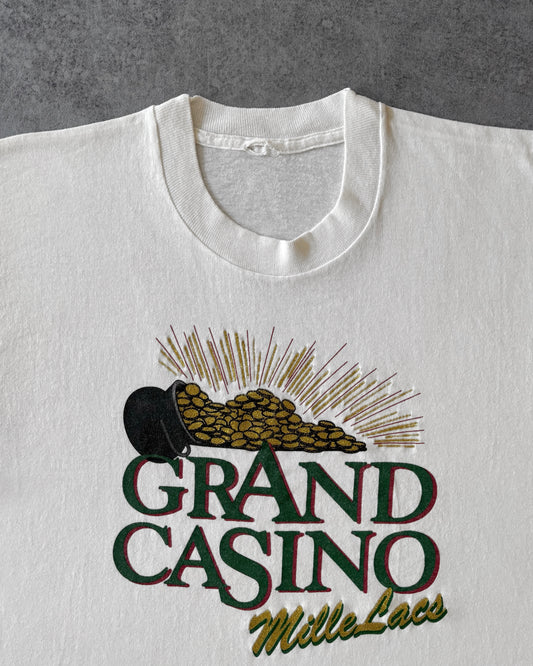 Vintage 1990s Grand Casino Mille Lacs T-Shirt – White Single Stitch