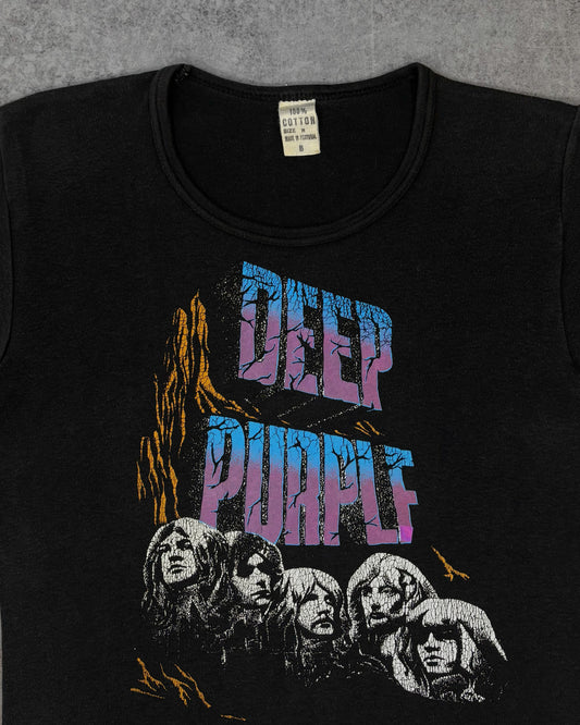 Vintage 1970s Deep Purple in Rock T-Shirt - Made in Portugal - Rare Rock Band Tee - Single Stitch