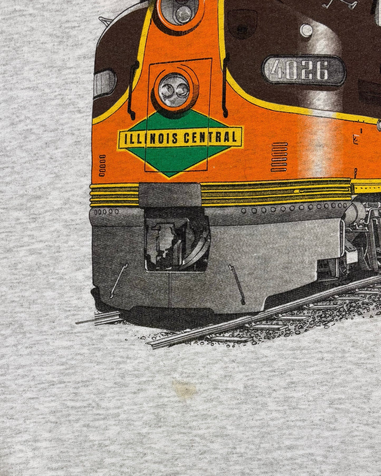 Vintage 1990s Illinois Central Train Crewneck – Made in USA