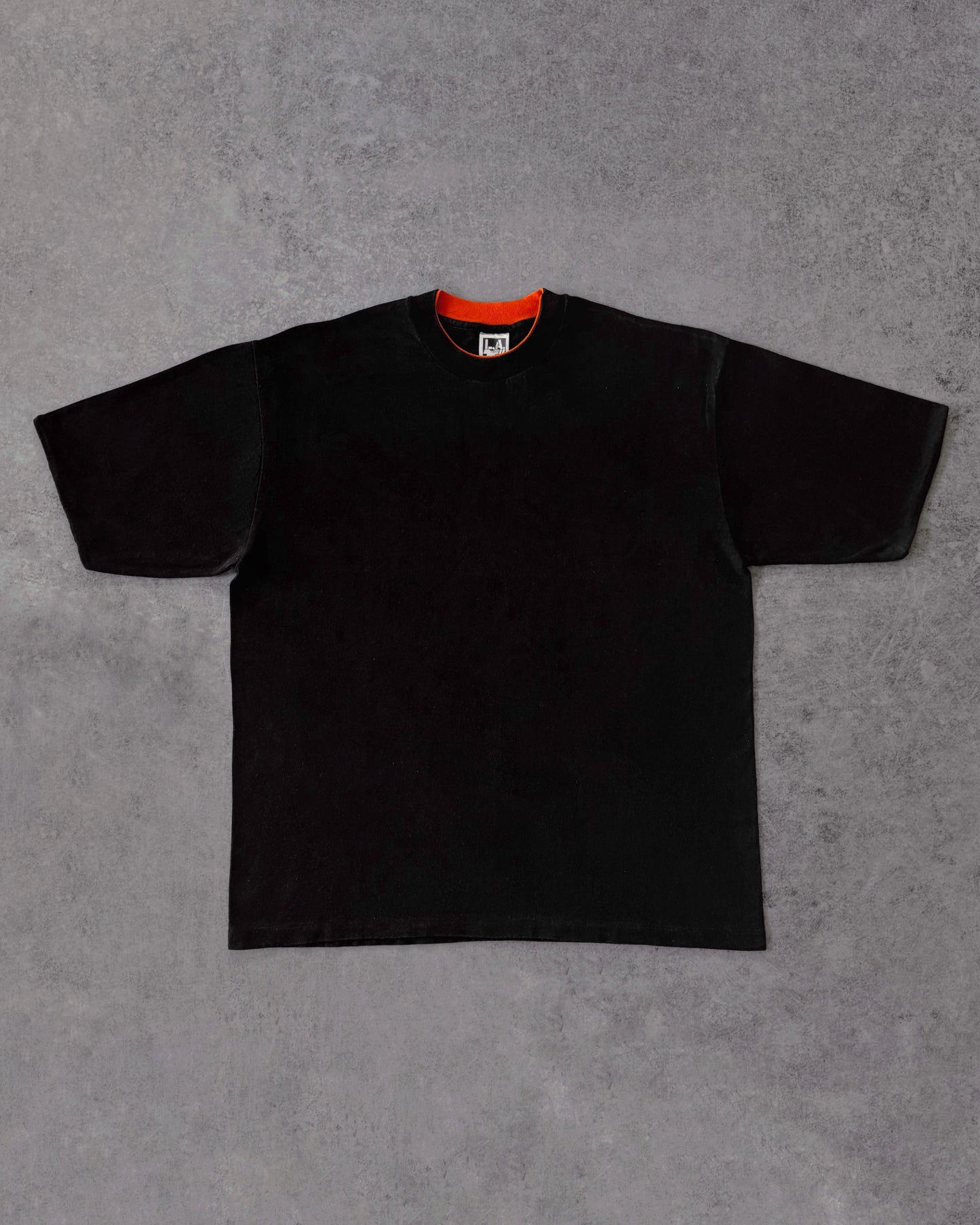 Vintage 1990s Black and Orange Blank Double Layer T-Shirt – LA Sportswear USA
