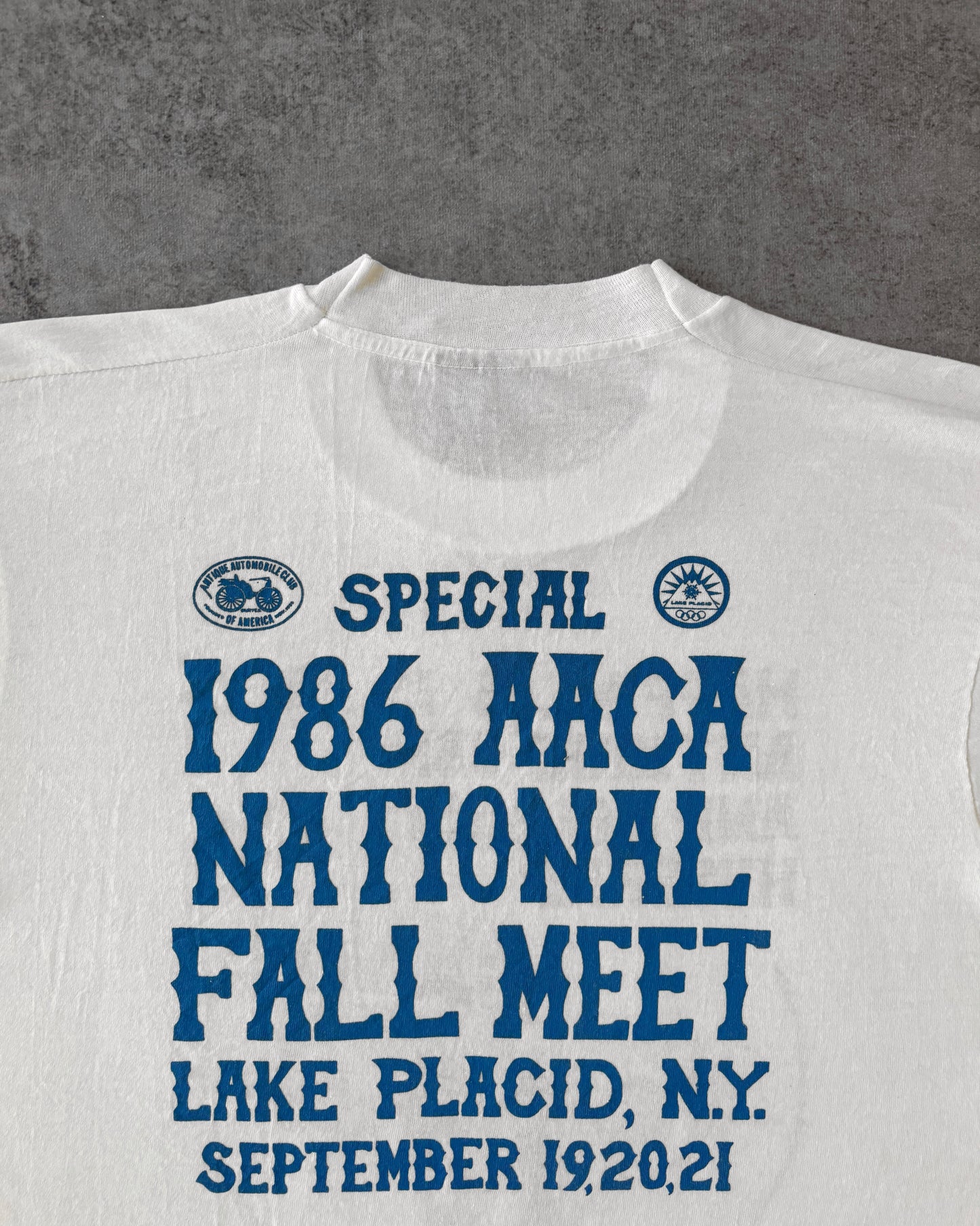 Vintage 1986 AACA National Fall Meet T-Shirt - Lake Placid NY - Made in USA