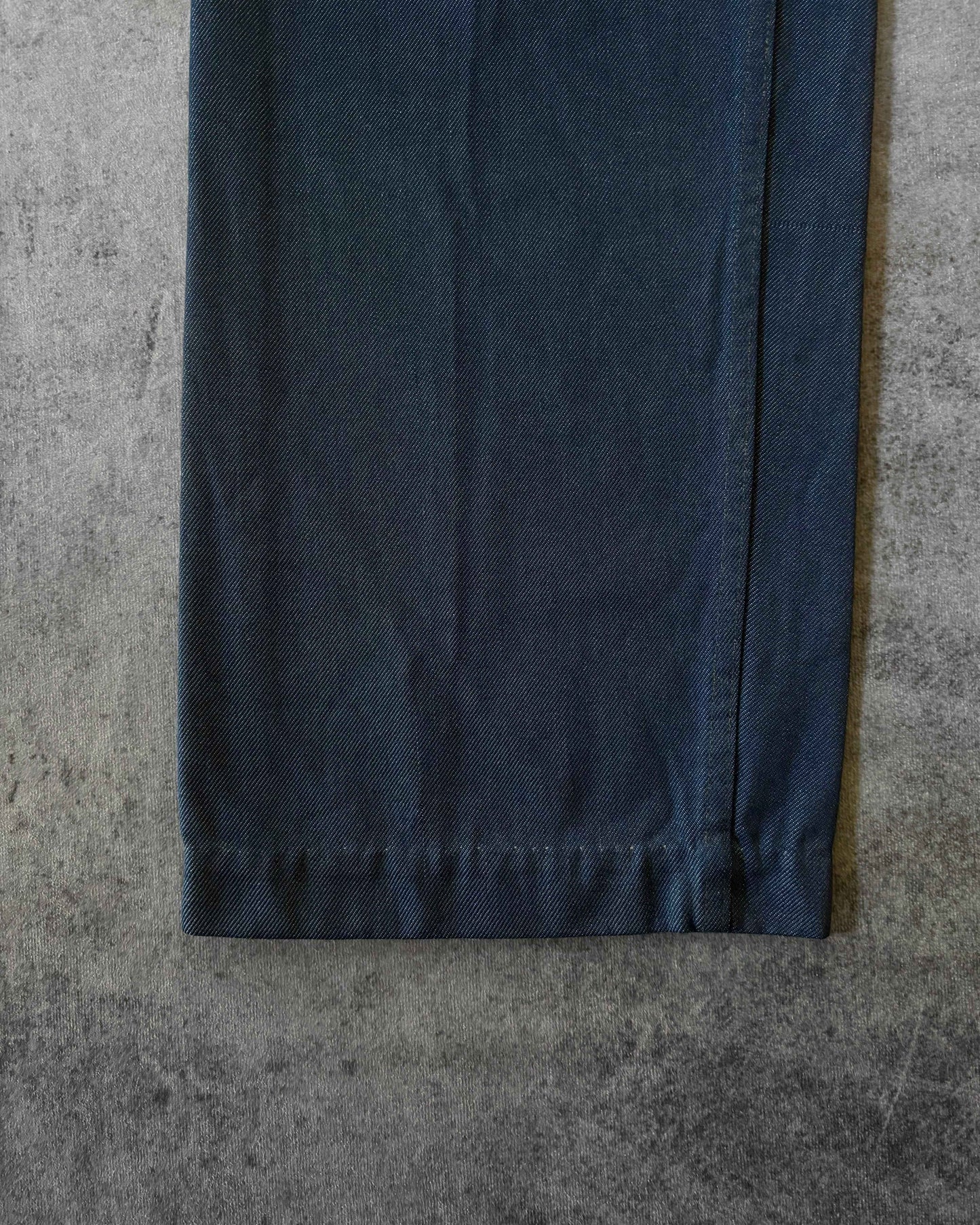 Vintage 1970s European Workwear Carpenter Pants – Blue Cotton Twill – Éclair Zipper