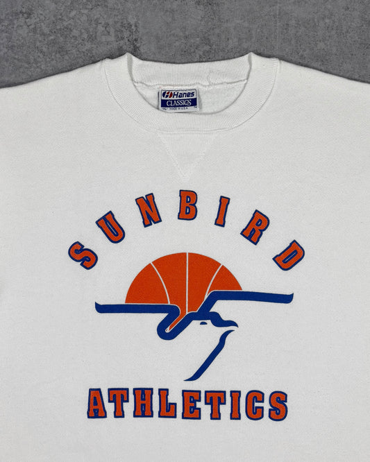Vintage 1980s Hanes Sunbird Athletics Sweatshirt Made in USA – College Sports Crewneck