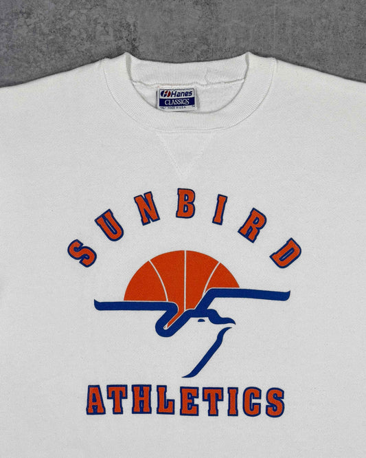 Vintage 1980s Hanes Sunbird Athletics Sweatshirt Made in USA – College Sports Crewneck