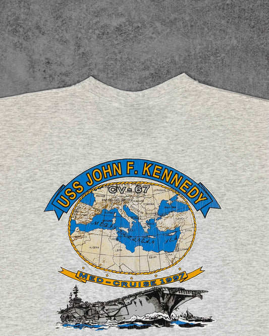 Vintage 1997 USS John F. Kennedy CV-67 Med Cruise T-Shirt – Soffe’s Choice – Made in USA