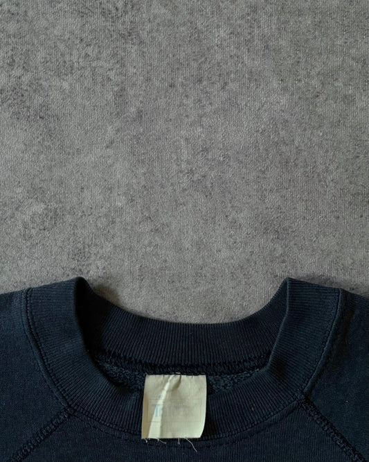 Vintage 80s Navy Blue Raglan Sweatshirt – Tultex – Made in USA – Blank Crewneck