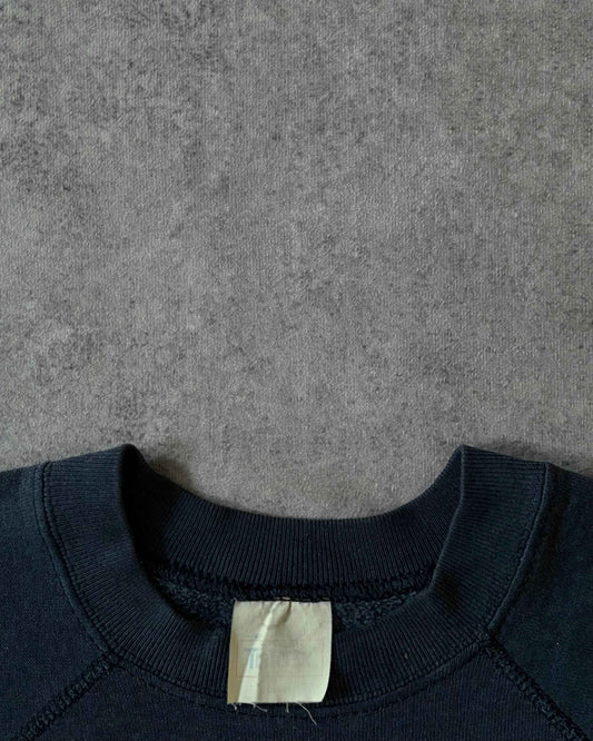 Vintage 80s Navy Blue Raglan Sweatshirt – Tultex – Made in USA – Blank Crewneck