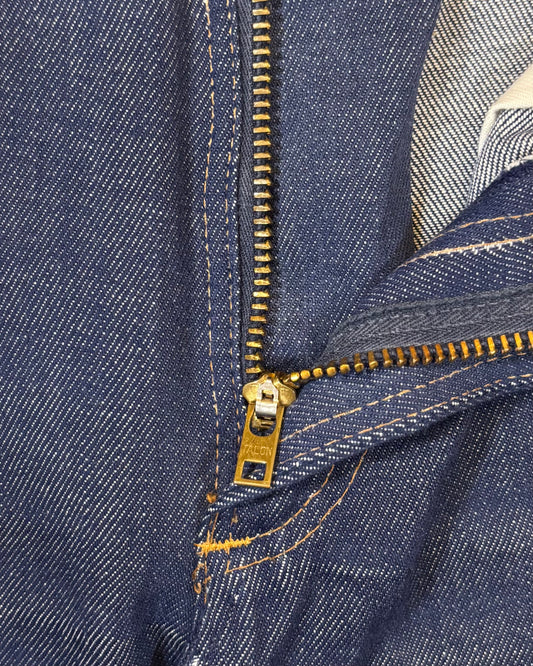 Vintage 1970s Wrangler Flare Lightweight Jeans – Talon Zipper – Dark Indigo Denim