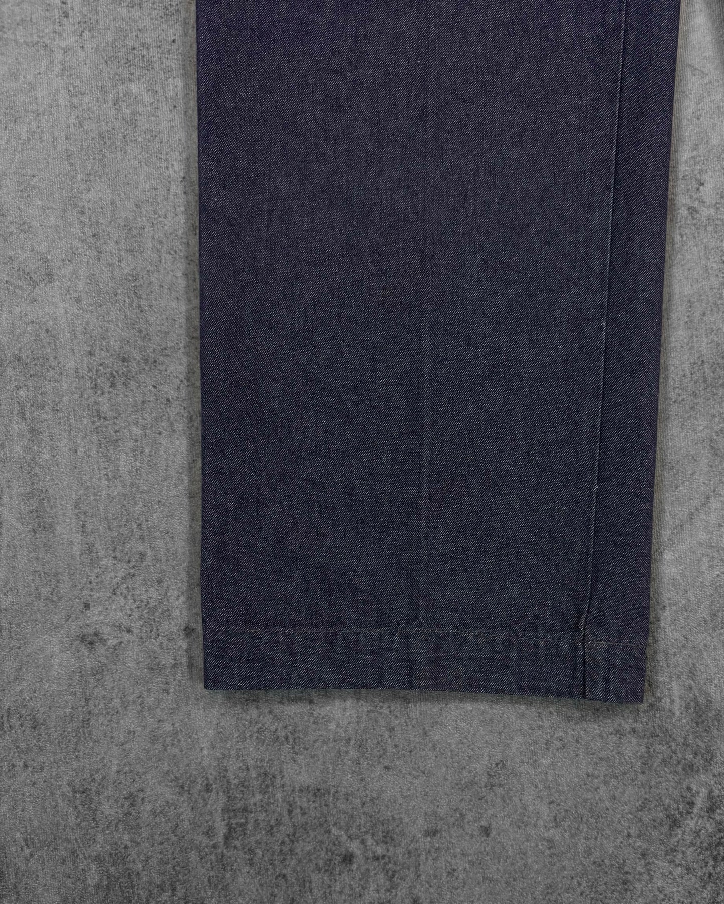 Vintage 1980s Denim Workwear Trousers – French Carpenter Pants – Pleated Front Utility