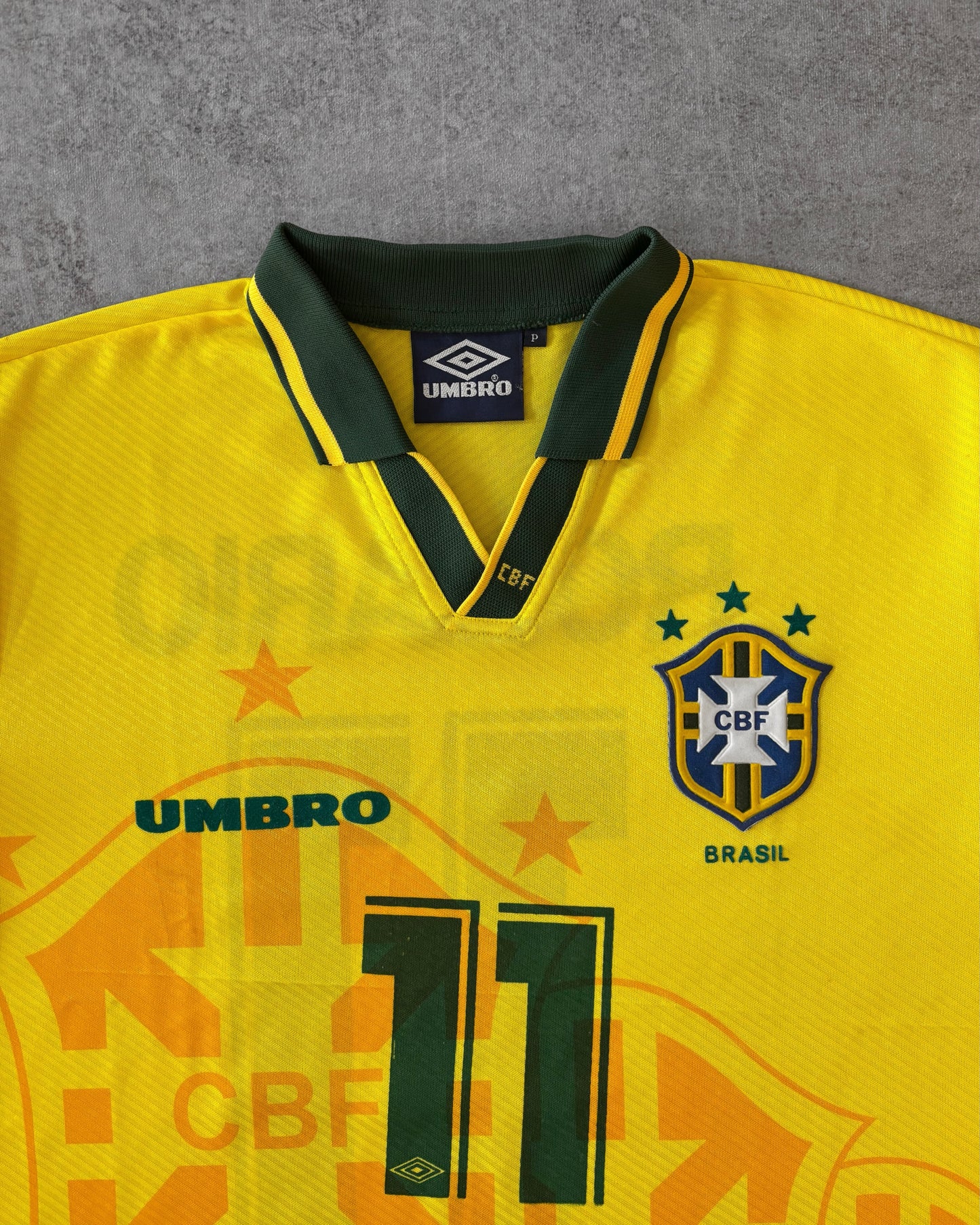 Vintage 1994 Brazil Home Kit – Umbro – Romário #11 – CBF – Made in Brazil