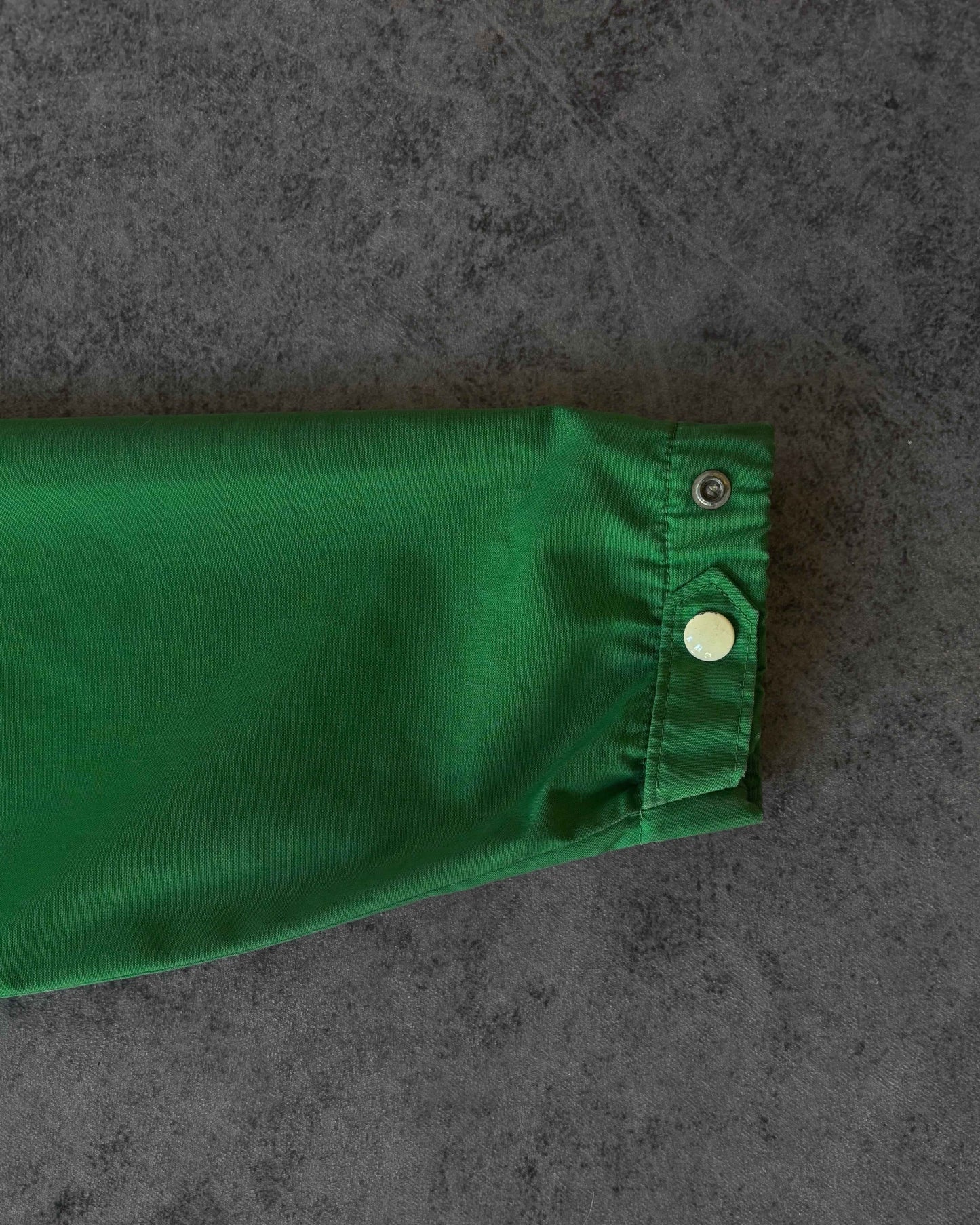 Vintage John B’s 1970s JCPenney Kelly Green Coaches Jacket – Talon Zipper