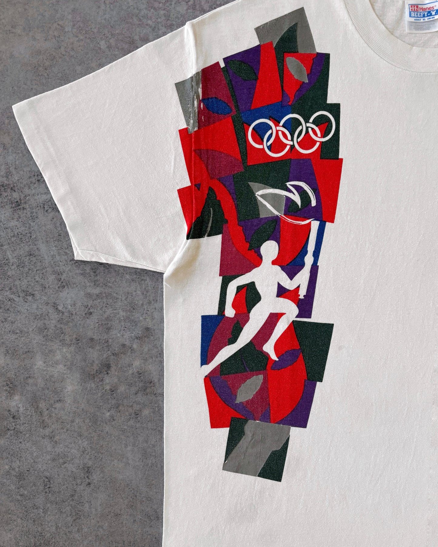 Vintage 1996 Olympic Torch Relay Single Stitch T-Shirt – Atlanta Olympics – Made in USA