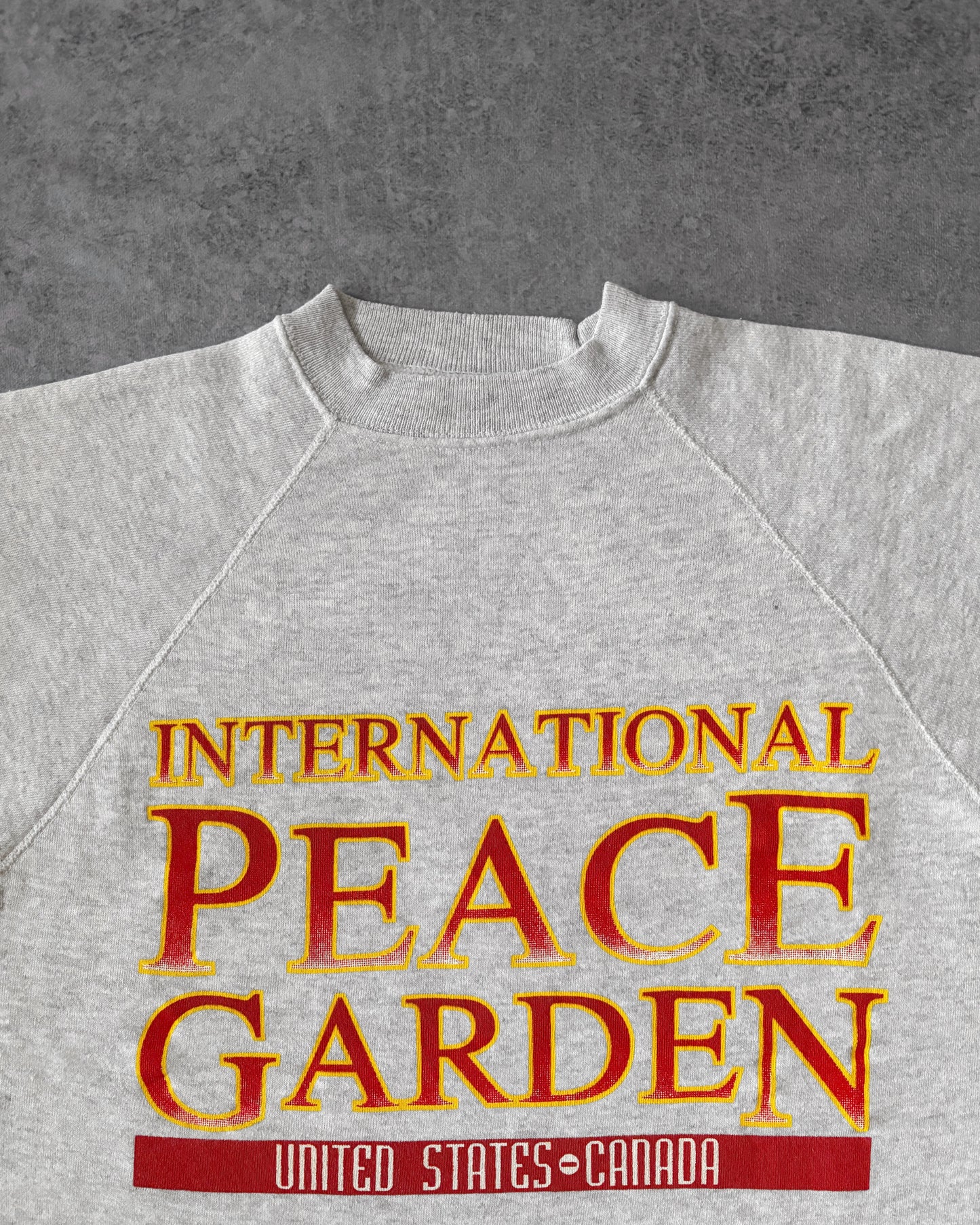 Vintage 90s International Peace Garden Crewneck - Hanes Beefy - Made in USA