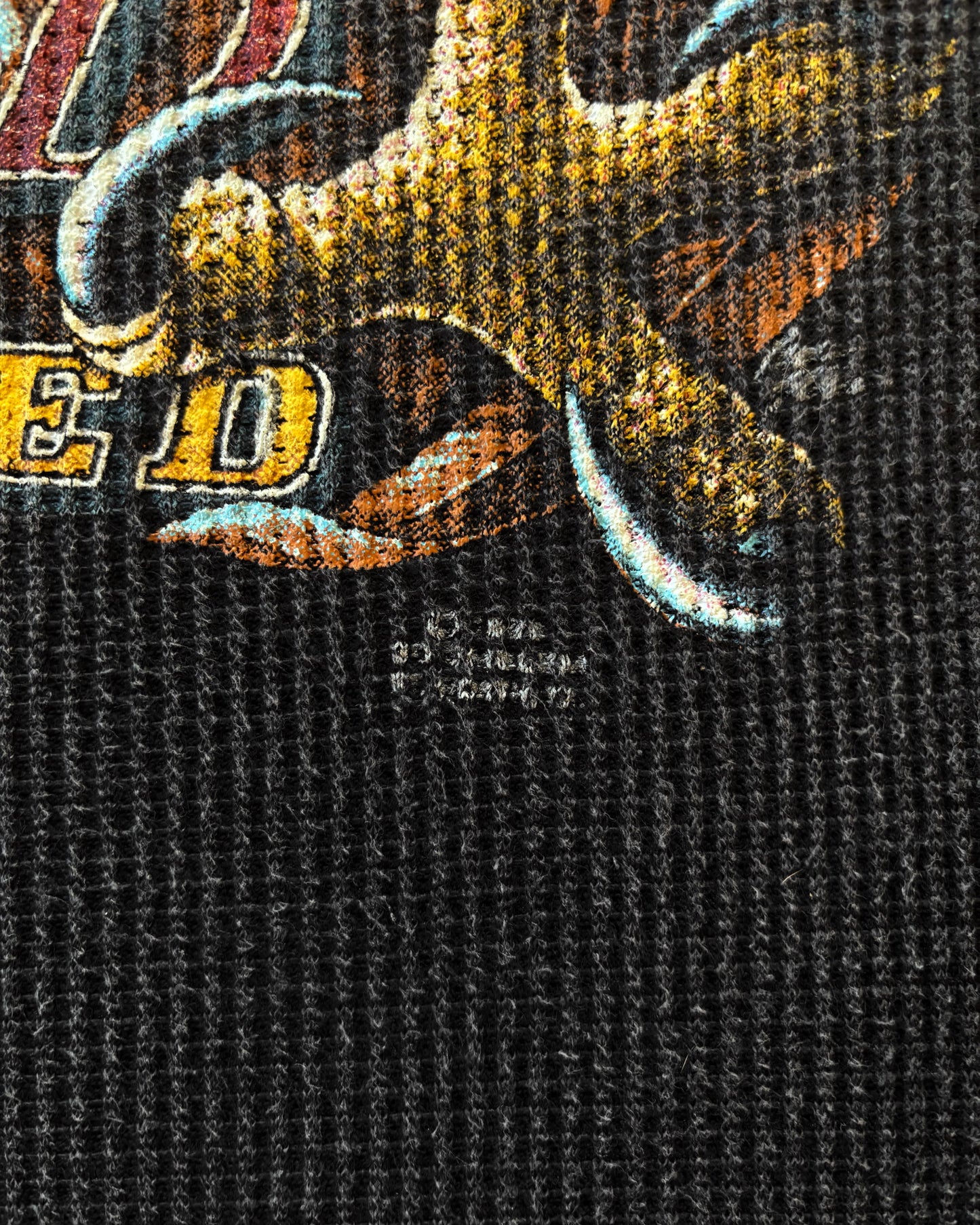 Vintage 1986 Harley-Davidson 3D Emblem Wild Breed Thermal Long Sleeve – Eagle Graphic – Made in USA
