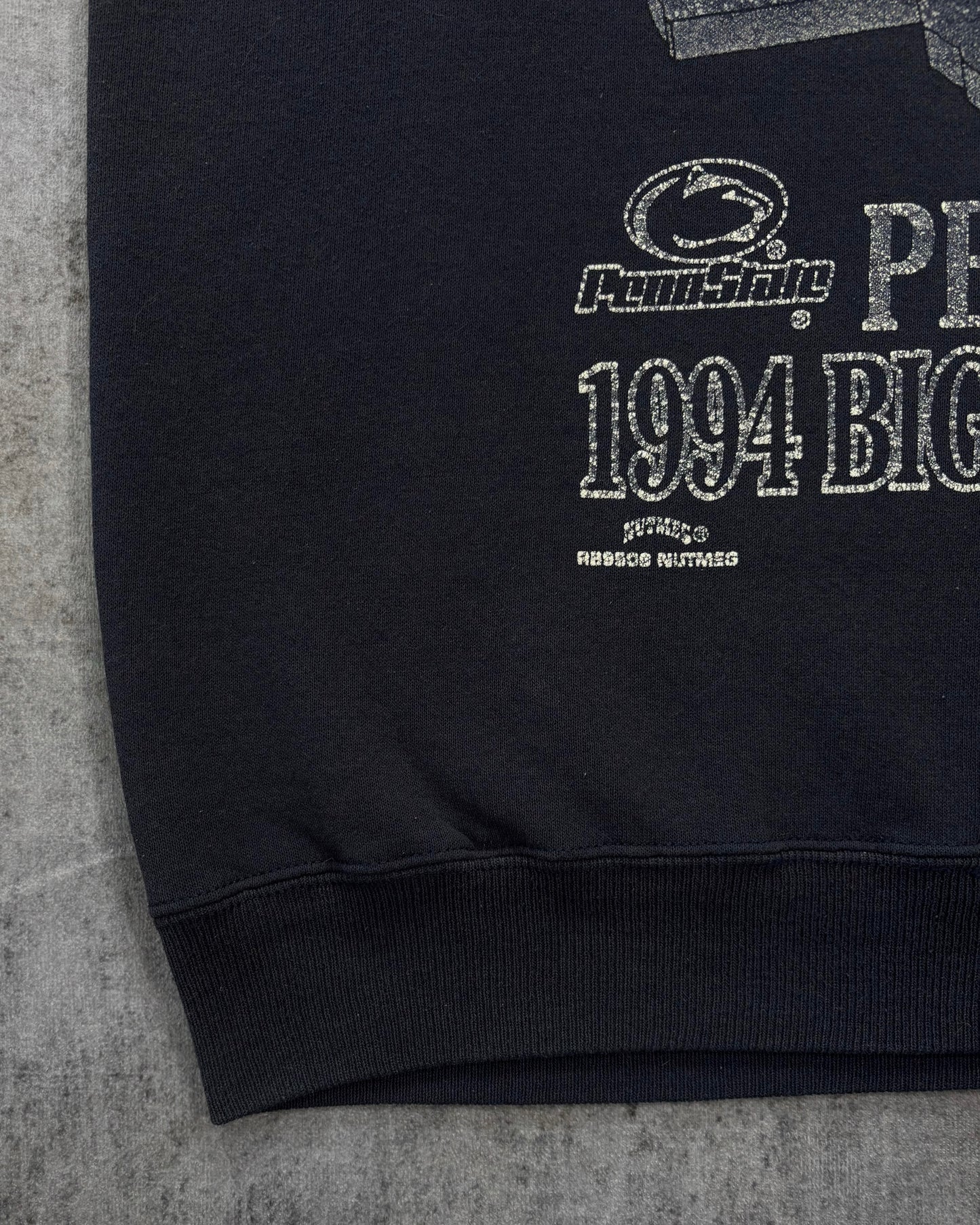 Vintage 1994 Cracked Penn State Big Ten Champions Crewneck - Nutmeg Mills - Made in USA