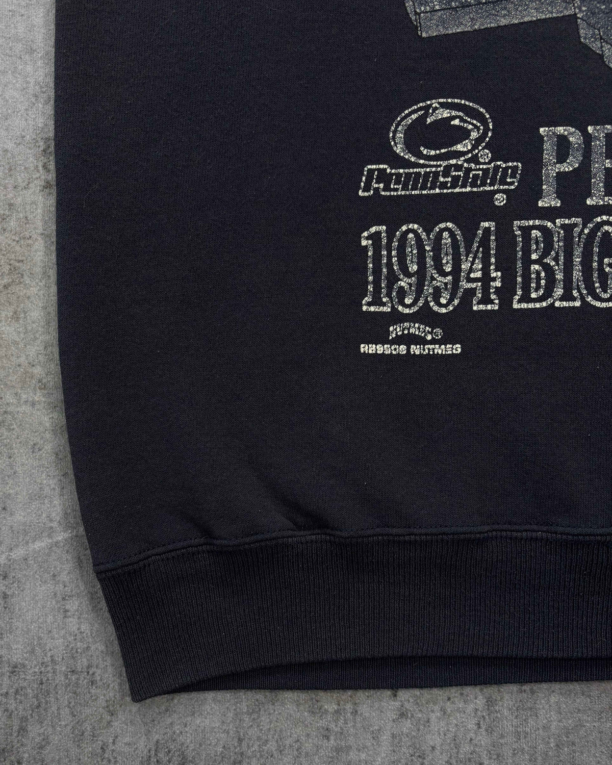 Vintage 1994 Cracked Penn State Big Ten Champions Crewneck - Nutmeg Mills - Made in USA