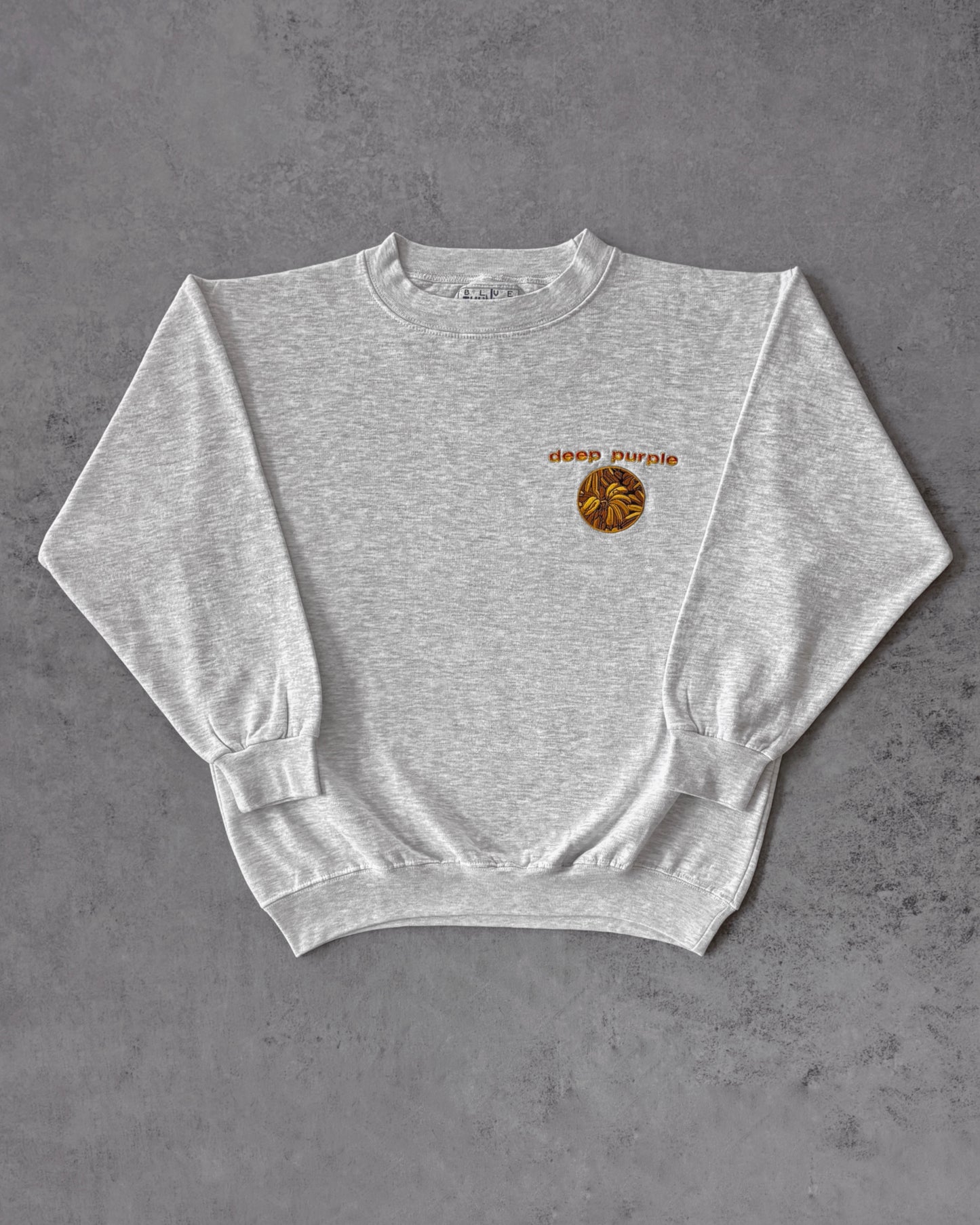 Vintage 2003 Deep Purple Bananas Embroidered Crewneck Sweatshirt – Blue Thunder Tag