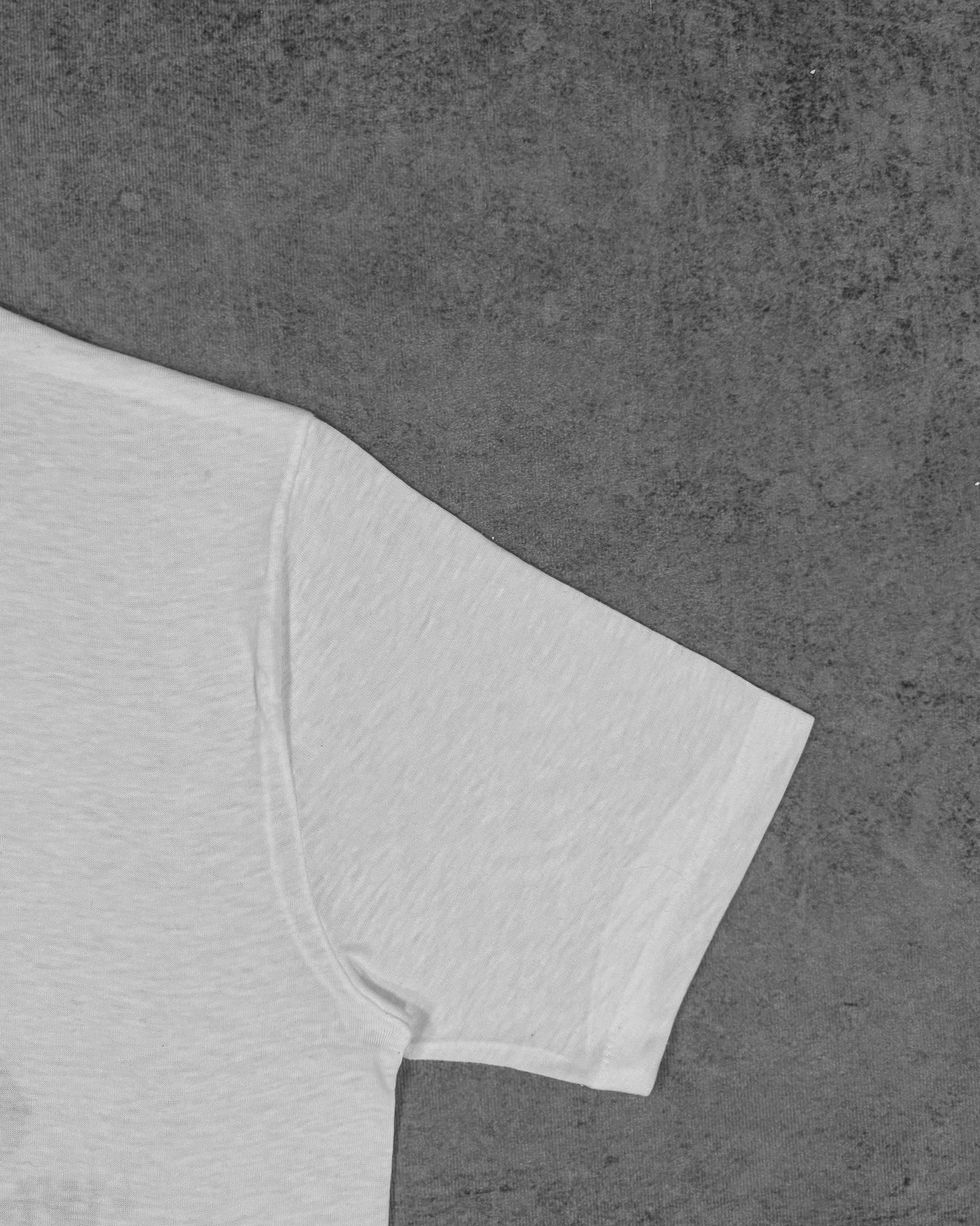 Single stitch sleeve stitching detail on vintage 1987 White River Park State Games t-shirt