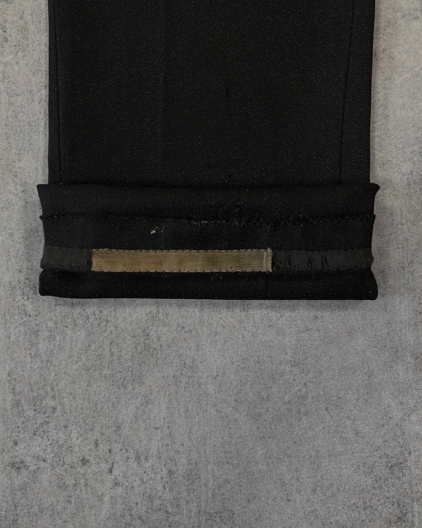 Vintage 1930s–1940s French Workwear Trousers – Cinch Back Buckle – Button Fly – Black Moleskin