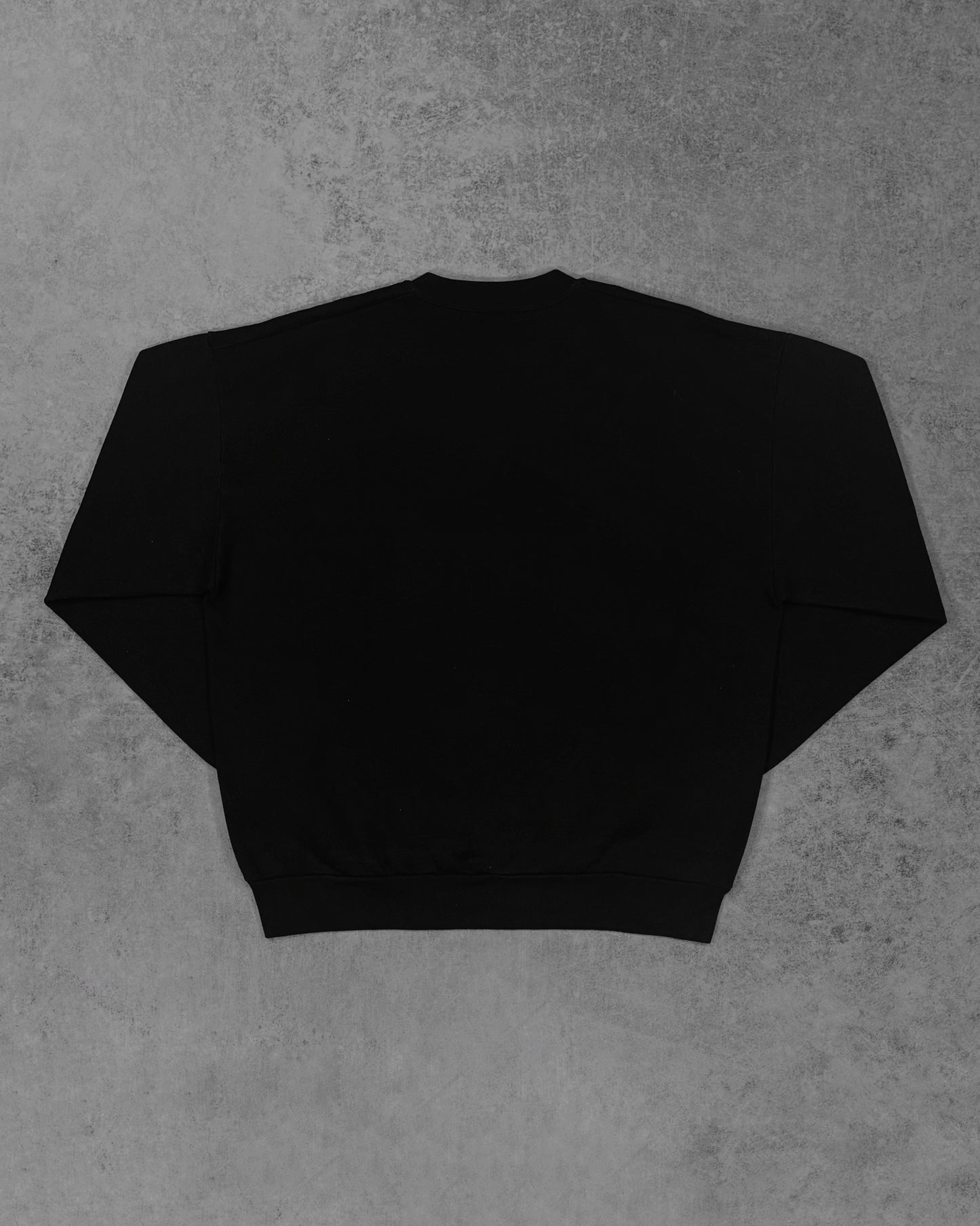 Vintage 1990s Jerzees Russell Blank Black Crewneck - Made in USA