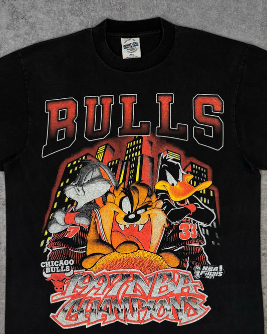 Bootleg Chicago Bulls 1997 NBA Champions Looney Tunes T-Shirt