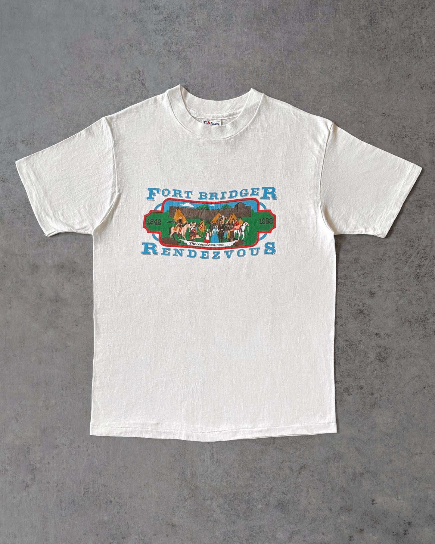 Vintage 1988 Fort Bridger Rendezvous T-Shirt – Hanes Beefy-T – Made in USA