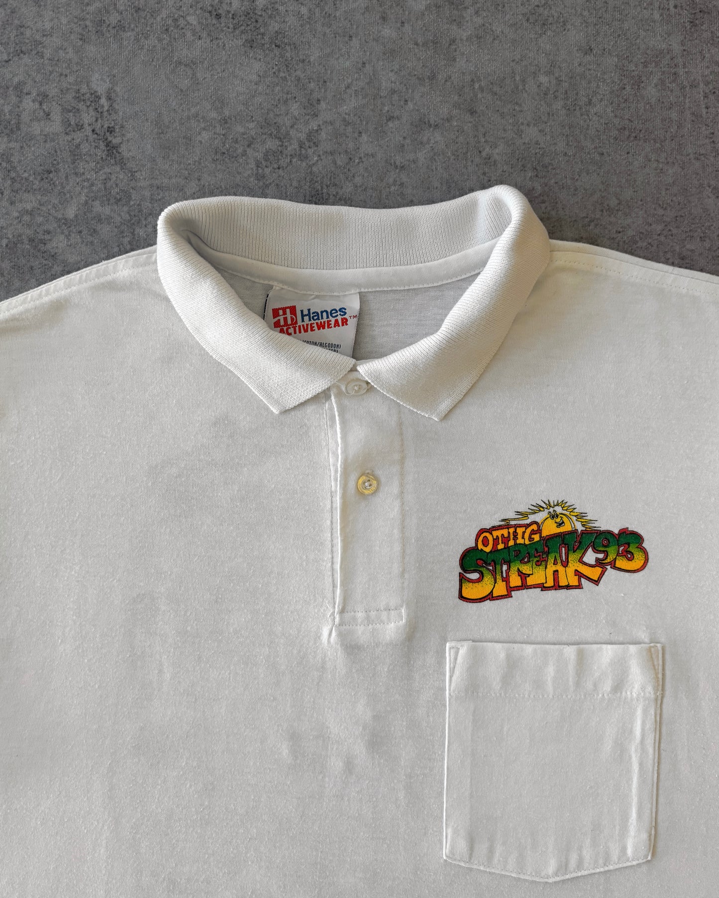 Vintage 1993 OTHG Streak Polo Shirt - Hot Rod Graphic - Made in USA