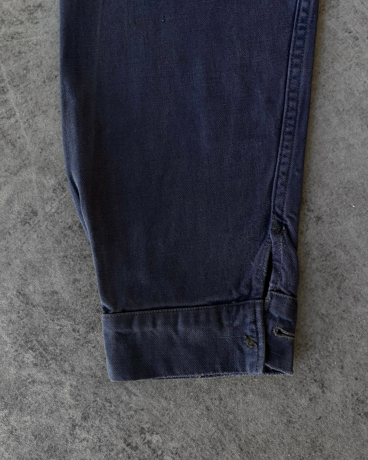 Vintage Bleu de Travail French Work Jacket – Indigo Chore Coat – Mid 20th Century