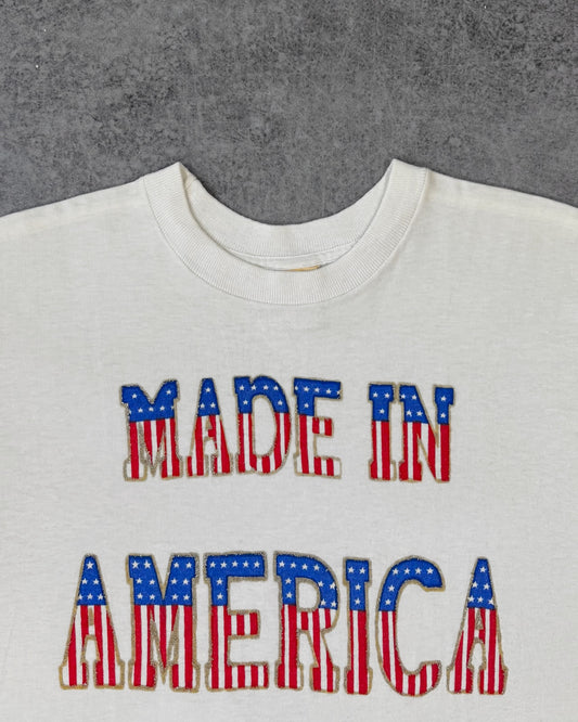 Vintage 1970s Made In America Patriotic T-Shirt - USA Flag - Single Stitch Tee