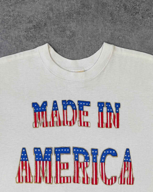 Vintage 1970s Made In America Patriotic T-Shirt - USA Flag - Single Stitch Tee