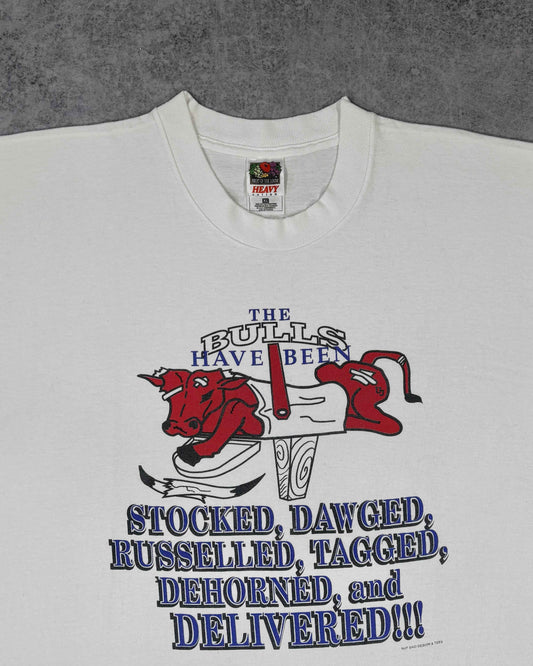 Vintage Late 1990s Chicago Bulls Parody Graphic T-Shirt – Fruit of the Loom