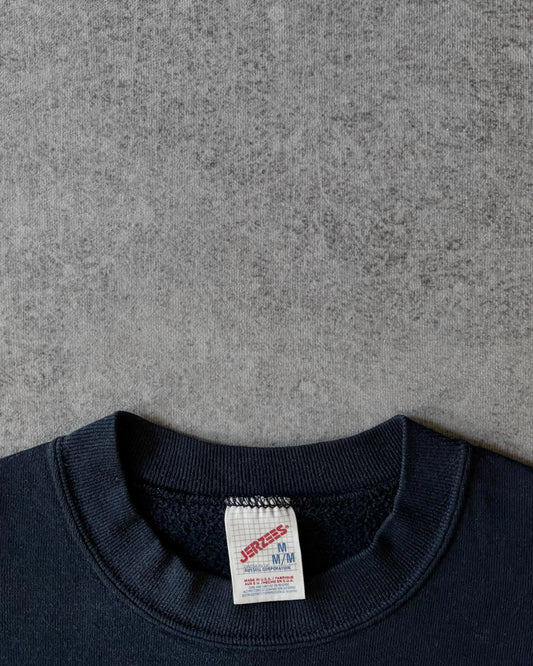 Vintage 80s Jerzees Sun Faded Navy Blue Crewneck Sweatshirt – Made in USA