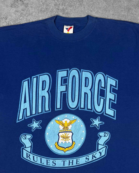 Vintage 1990s USAF Air Force “Rules The Sky” T-Shirt - Artex Sportswear - Made in USA - Single Stitch