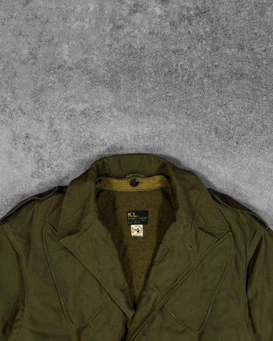 Vintage 1967 Dutch Army K.L. M58 Field Parka – Olive Cotton – Original Pile Liner