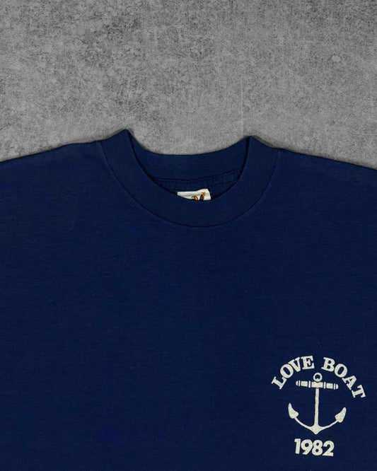 Vintage 1982 Love Boat Anchor T-Shirt - Made in USA - Graphic Tee - Single Stitch
