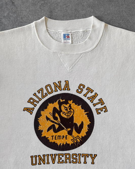Vintage 1980s Arizona State University Crewneck Sweatshirt - Russell Athletic - Made in USA