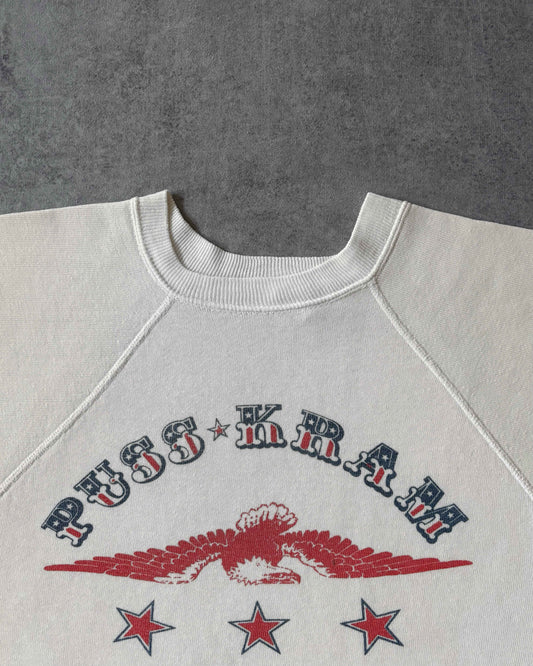 Vintage 1970s Champion “Puss Kram” Biker Crewneck - Made in USA