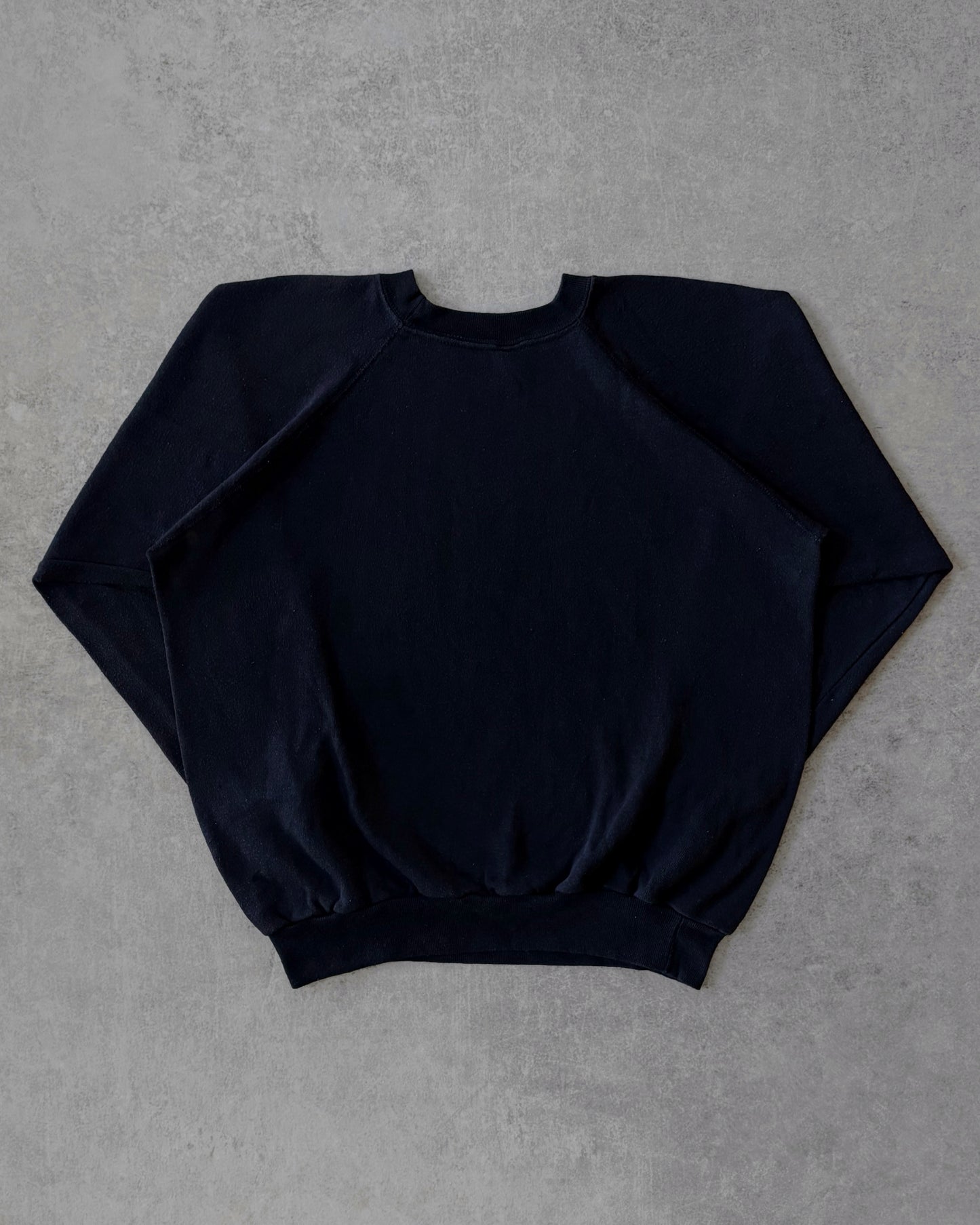 Vintage 70s Navy Raglan Blank Sweatshirt – Made in USA