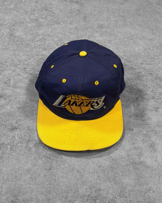 Vintage 1990s Los Angeles Lakers Snapback Cap – NBA Basketball Hat