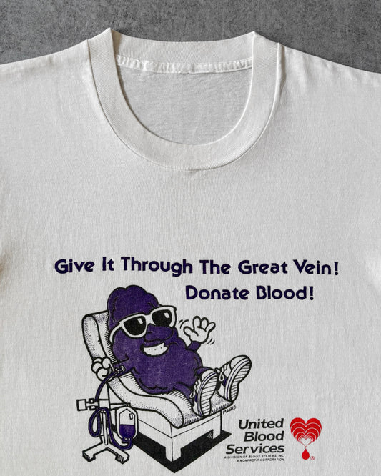 Vintage 90s Great Vein Grape Blood Donation Shirt – Parody Tee